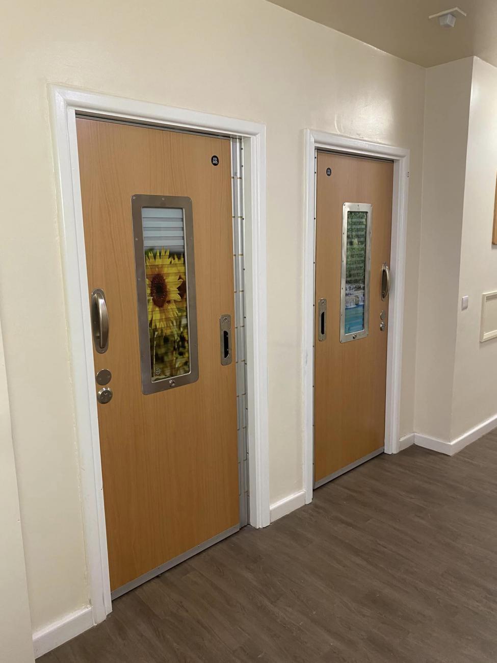 Hospital fire door installation Yorkshire