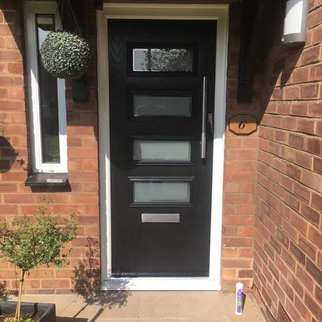 Composite and uPVC door installation