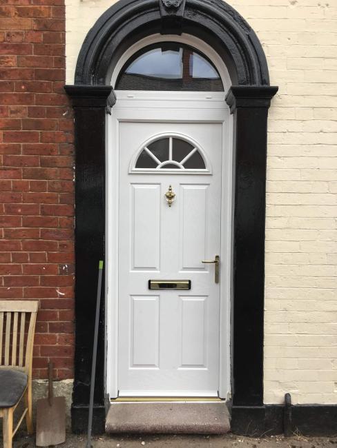 Composite and uPVC door installation