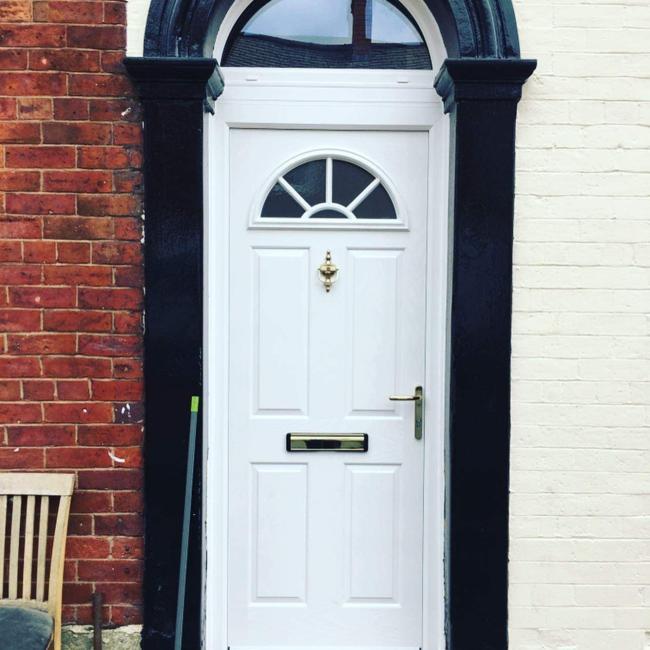 Composite and uPVC door installation