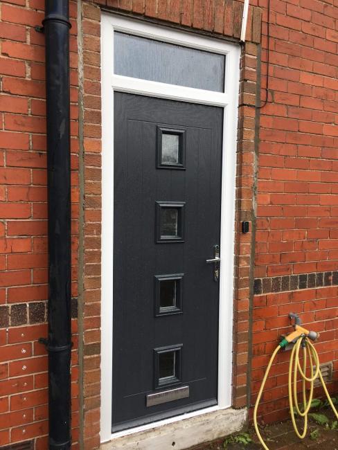 Composite and uPVC door installation