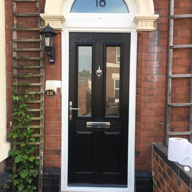Composite and uPVC door installation