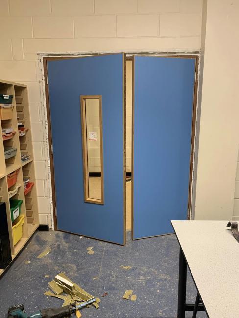 School door installation Rochdale